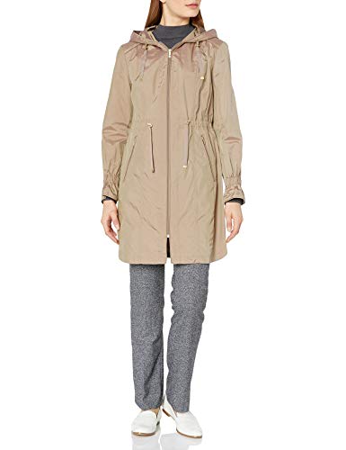Cole Haan Women's Hooded Anorak Rain Jacket, Champagne, X-Large