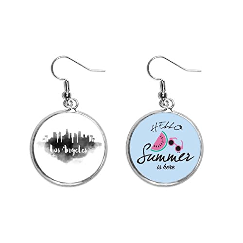 Pendientes de sandía y ciudad de tinta perfectos para el verano y paseos urbanos