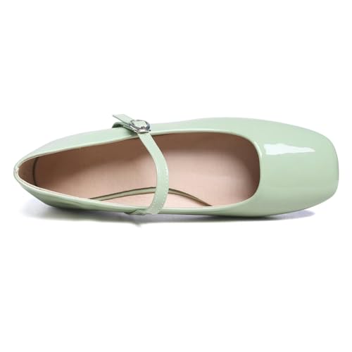 Image of LUXINYU Women's Slip on Flats,Classy Round Toe Solid Classic Mary Jane Ballet Dance Shoes Soft Comfortable PU Flat Shoes