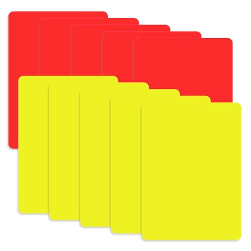WANTUSHUI 10 Stück Schiedsrichter Karten,Fußball Schiedsrichter Set,Gelbe und Rote Karte Fußball Schiedsrichterkarten,Rote und Gelbe Karte Fußball Kinder,Gelbe Karte Rote Karte,Schiri Karten