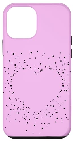 Cute Heart Black and Pink Art Stars �X�}�z�P�[�X iPhone 12 mini �p