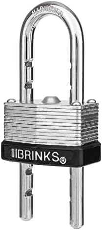 BRINKS - 40mm Laminated Steel Keyed and Warded Padlock with Adjustable Shackle - Chrome Plated with Hardened Steel Shackle 40 mm image 2 of 5 B00FQ57JA8