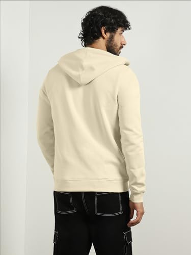 Image of Nobero Classic Zipper Hoodie for Men | Zip Up Hoodies for Men | Regular Fit | Full Zip Closure | Drawstring Hood | Zipped Hooded Sweatshirt | Cotton Rich Zipper Fleece Hoodie