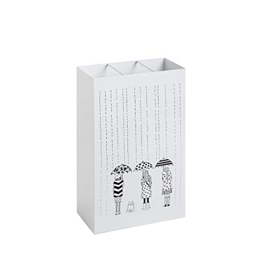 HAKU Möbel Portaombrelli bianco, metallo - Dim. L 30 cm x A 48 cm x P 16 cm, Stile Moderno