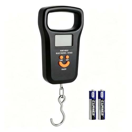 Báscula digital de equipaje de 50 kg con gancho, pantalla LCD pre...