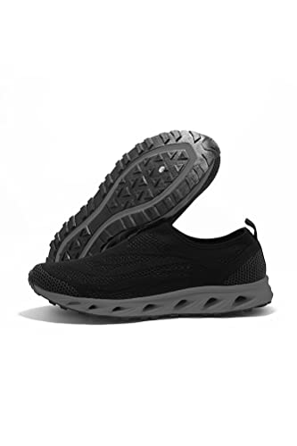 AQUAMORE Chlorine Resistant Black and Charcoal Gray Aqua Cruiser High Intensity Men's Water Shoe Size 11