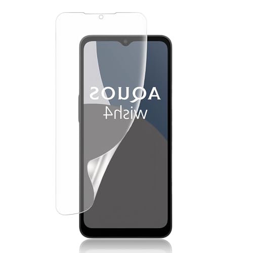【ガイド枠付き・簡単な貼り付け方】Aquos wish 4 ガラスフィルム 柔らかいTPU素材 指紋認証対応 剥がしにくい 気泡ゼロ 傷修復 Aquos wish 4 SH-52E docomo 用 保護フィルム 全面 保護 3D曲面 湾曲まで覆える/貼り
