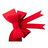 GOOHOCHY Lazo Rojo Grande de Fieltro Ligero Diseño de Múltiples Capas para Decoración Navideña y Fiestas de Boda Elegante y Creativa