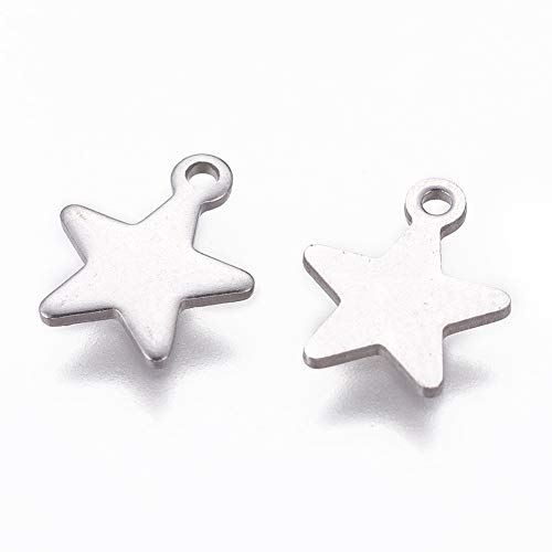 UNICRAFTALE About 200pcs Stainless Steel Pendants Heart Shape Charms Small Hole Pendant for DIY Necklace Bracelet Jewelry Making 6x7x1.5mm - Image 2