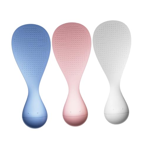 BRIGHTFUFU Heatproof Tumbler Rice Spoon Non-stick Rice Paddle Stand Easy Serving Spoon for Cookware
