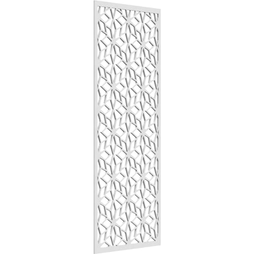 Image of 19 3 /8 inchW x 49 3 /8 inchH x 3 /8 inchT Lake Decorative Fretwork Wall Panels in Architectural Grade PVC