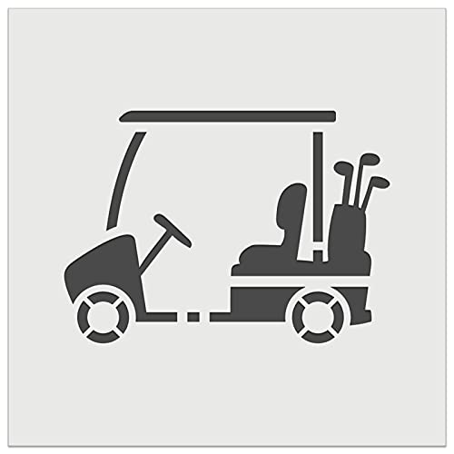 Golf Cart Caddy with Clubs Wall Cookie DIY Craft Reusable