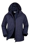 Mountain Warehouse Chaqueta Fell Impermeable 3 en 1 para Hombre - Chubasquero con Capucha Ajustable, Forro Polar, Interior Desmontable, Bolsillos, Invierno Azul Marino M