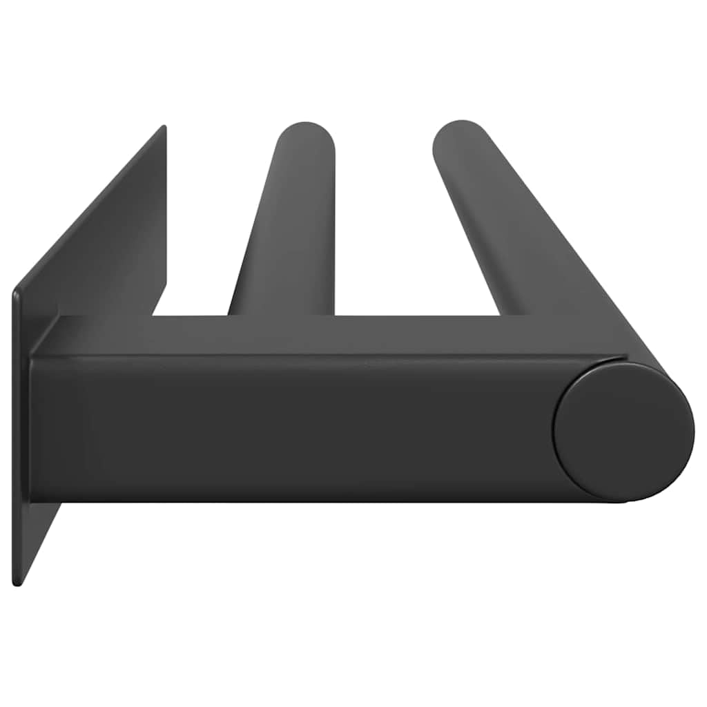 Toallero negro de acero inoxidable cepillado 40 x 9 x 4 cm montado en la pared autoadhesivo sin necesidad de taladrar toallero para baño, ducha, cocina, almacenamiento práctico y secado rápido