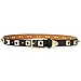 RISANTRY Black Belt for Women Fashionable Gold Buckle with Gold Metal Accents Casual Style for Jeans and Dresses