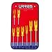 AMBER HANDLE SCREWDRIVER SET W/ VINYL POUCH 4, 6 IN LG STANDARD TIP, 3, 4, 5 IN LG CABINET TIP, #1,2,3 PHILLIPS, 8 PC