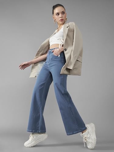 Image of Dolce Crudo Boot Cut High Rise Cropped Jeans for Women