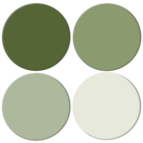 JarThenaAMCS 4Pcs Sage Green Coasters Solid Color Ceramic Coasters Absorbent