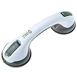 HYGIENE FIRST 11-1/2" Suction Shower Grab Bar Hot Tub & Bathtub Balance Handle - Heavy Duty Hand Rail Support Non Slip Tool-Free Installation - Safety Grab Bar for Handicap, Elderly & Kids