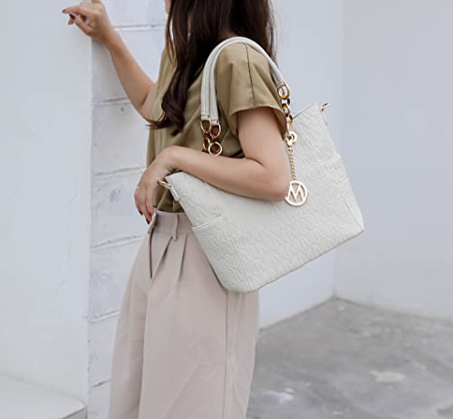 MKF Collection Shoulder Bag for Women, Vegan Leather Handbag Purse Top-Handle Crossbody Bag Tote Bag by Mia K3