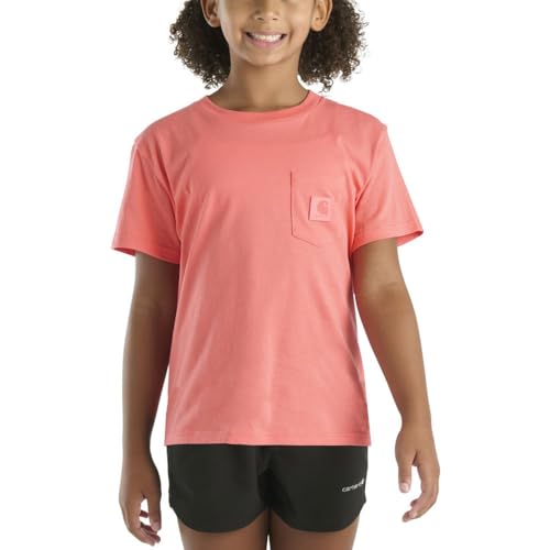 Carhartt Kid's CA7109 Short-Sleeve Tonal Patch Pocket T-Shirt - Girls