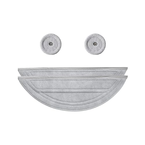 Image of roborock 2 Pack Microfiber Mop Cloths and 2 Pack Edge Mop Cloths for Saros 10 Robot Vacuum Cleaner, Mop Pad Replacement Accessories