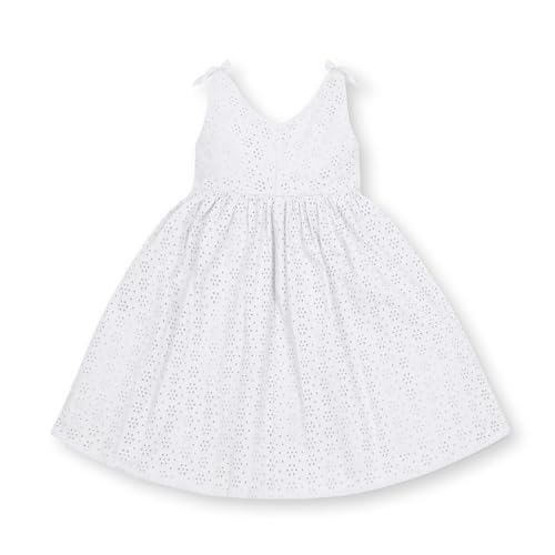 Image of Hope & Henry Girls' Sleeveless Bow Shoulder Swing Dress
