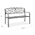 Best Choice Products Outdoor Bench Steel Garden Patio Porch Furniture for Lawn, Park, Deck w/Floral Design Backrest, Slatted Seat - Gray