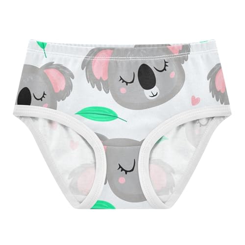 Cotton Toddler Girls Underwear Cute Cartoon Koala Bear Funny Panties Little Girl Florals Briefs Kids Undies 2t