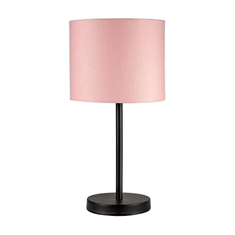 Pauleen 48077 Sweet Reverie Tischleuchte max20W E27 Tischlampe Stoffschirm Rosa/Schwarz 230V Stoff/Metall Cover