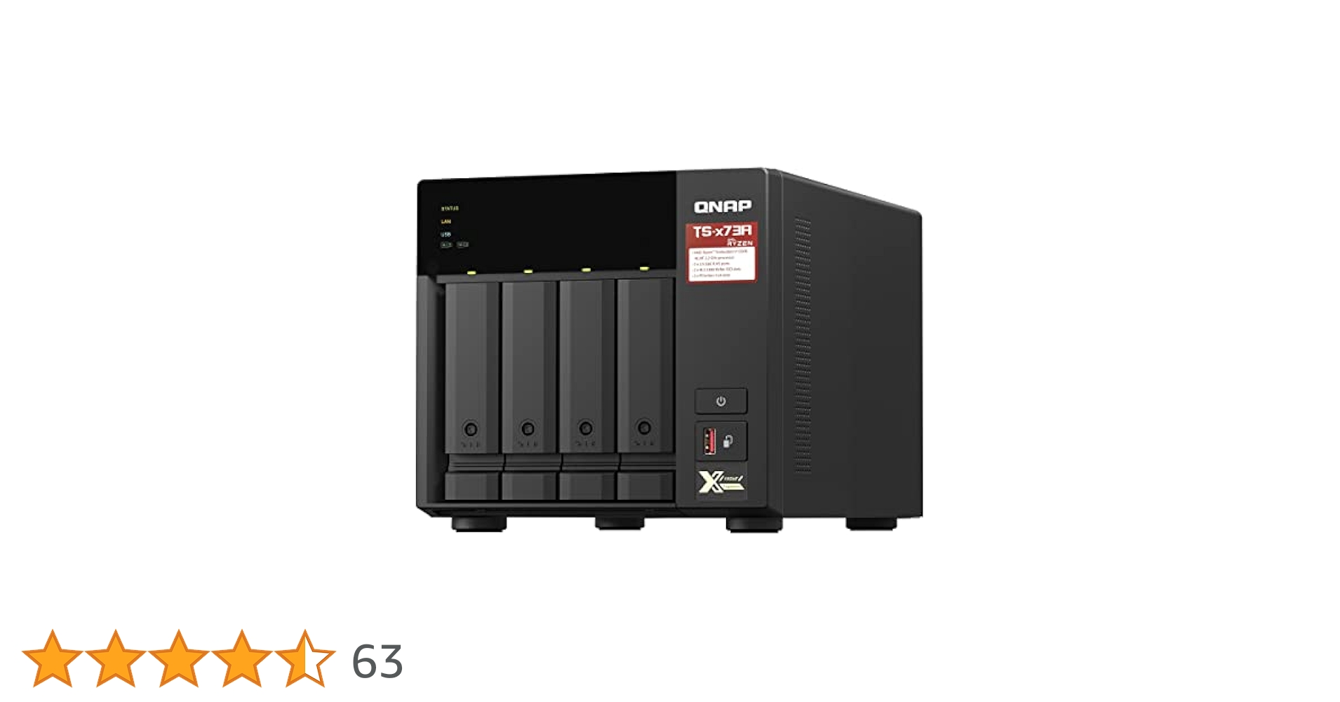 QNAP TS-473A 4ベイNAS 32GBメモリ TS-473A | AMD Ryzen™ quad-core 2.2 GHz 2.5GbE NAS supports M