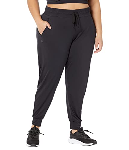 Under Armour Damen HeatGear Armour Pants Hose, Schwarz (001)/Grau (Jet Gray), 3X – Ansicht 1