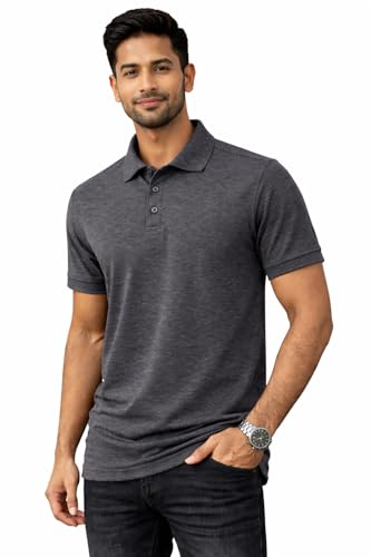 Image of Men's Polo T-Shirt | Breathable, Moisture-Wicking, Soft & Lightweight | Regular Fit Casual & Travel Wear