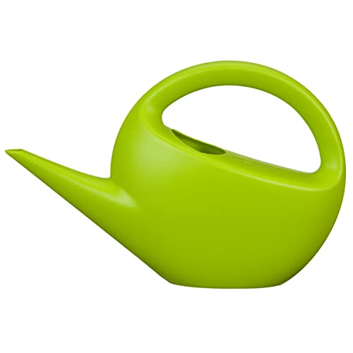 Scheurich Smilla, Gießkanne aus Kunststoff, Farbe: Matt Green, 33,5 cm Breite, 9,6 cm Tiefe, 22,2 cm hoch, 1,6 l Vol.