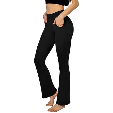 SINOPHANT High Waisted Flare Leggings with Pockets Cover