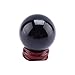 Black Obsidian Crystal Ball with Base, 40mm Natural Crystal Ball for Home Decoration Ball Sphere for Meditation,Feng Shui