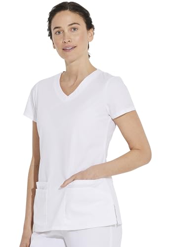 Image of Dickies Women's Jr. Fit V-Neck Scrub Top Multiple Patch Pockets