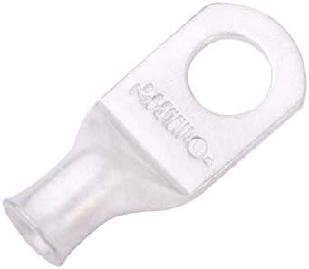 SELTERM 2pcs 6 AWG 5/16" Stud (Wide Pad) Tinned Copper Wire Lugs, Battery Lugs, Ring Terminals, Battery Cable Ends, 6 Gauge Ring Terminal Connectors, UL Marine Grade Battery Terminal Connectors