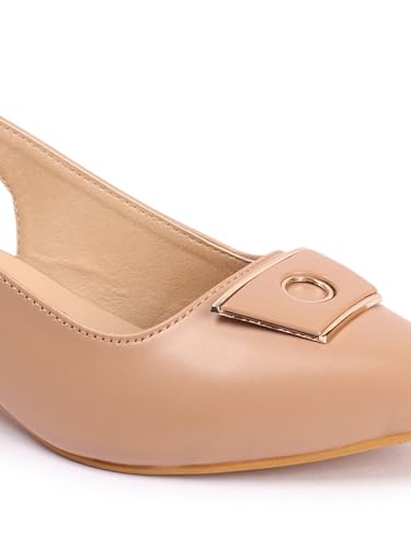 Image of Carlton London Women Stylish Backstrap Sandal for Casual Wear, Party and Formal use with Block Heels