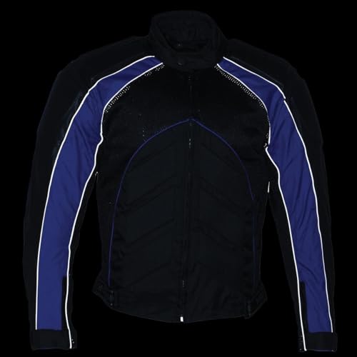 Image of NexGen SH2153 Men's Black CE Armored Motorcycle Textile and Leather Combo Jacket