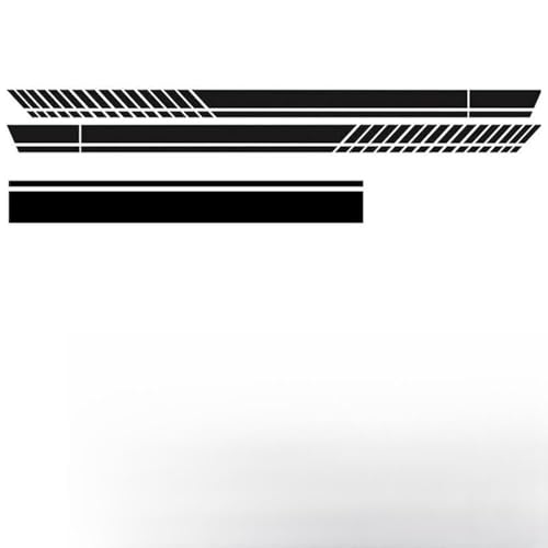AYBEN Pegatinas Laterales de Carrocería, para BMW IX 2022-2024 Racing Body Stripe Lateral Calcomanía Coche Pegatina de Raya Deportivas de PVC,A Black