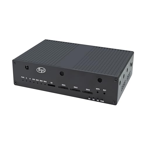 Image of WayPonDEV Black Metal Case for Banana Pi BPI-R4 Wireless Dual-Band WiFi Router Board OpenWRT, Metal Heat Shell for Banana Pi BPI-R4 MediaTek MT7988A (Filogic 880) Single Board Computer (Metal Case)