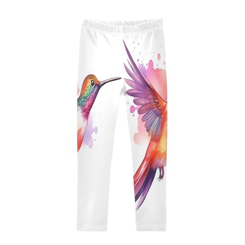 Bolaz Toddler Girls Leggings Printed Yoga Pants Leggings Colorful Hummingbird for Kids