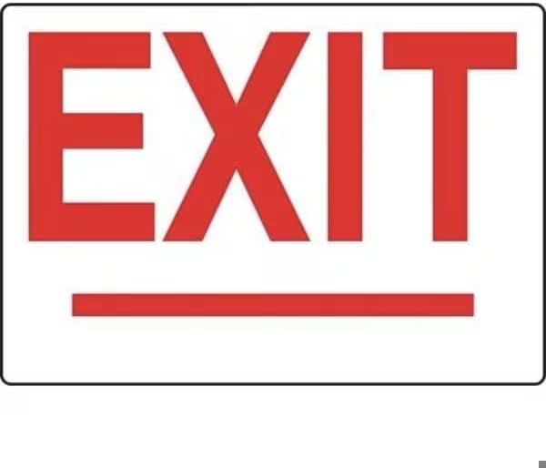 Exit Sign, Accu-Shield, 14 in W, 10 in H, Mfr: MEXT411XP-A
