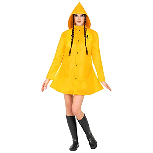 W WIDMANN MILANO Party Fashion - Greta Regenmantel, Mantel mit Kapuze, Gelb, Regenjacke, Faschingskostüme