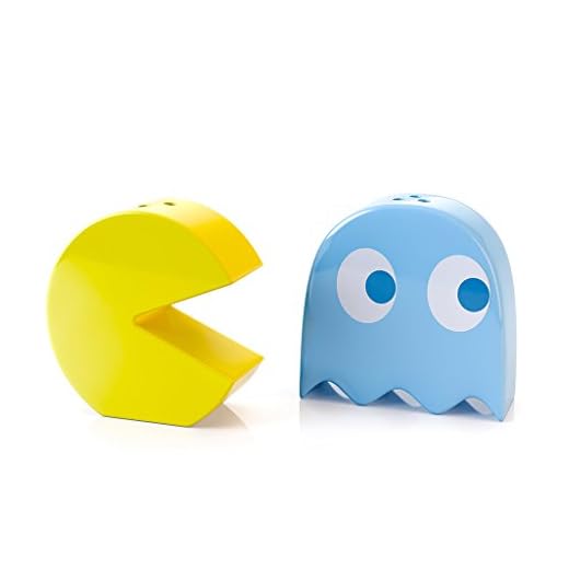 Balvi - sel et Poivre Pac-Man. Fabriqué en céramique. Set de Deux pièces.