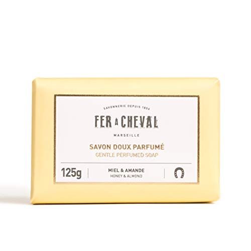 Savon de Marsella, jabón de Marsella con miel y almendras, Miel & Amande, 125 g