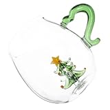De noël unique : avec des motifs complexes de bonhommes de neige et d'arbres de noël, tasses en verre créent une de , boisson en verre de noël, tasses en verre de