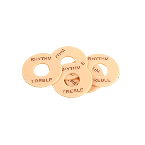 Hoement 5個エレキギター用トグルスイッチプレート リズムトレブルワッシャー ギターリング 耐久性素材 交換部品