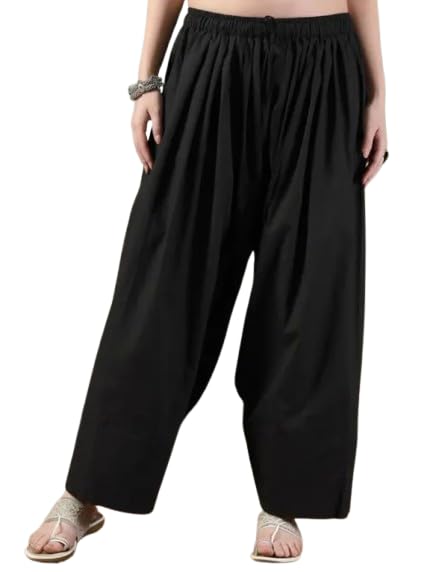 Black Cotton Blend Farshi Salwar-picture-21